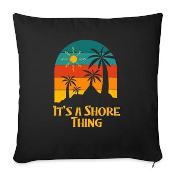 C’est un truc de rivage Beach Ocean Beach Lover Sea - Housse de coussin décorative 45 x 45 cm - noir - Devant