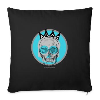 Skull 2 - Sofa pillowcase 17,3'' x 17,3'' (45 x 45 cm) - black - Front