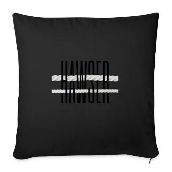 Hawser - Sofakissenbezug 45 x 45 cm - Schwarz - Vorne