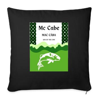 Nom de famille Mc Cabe - Housse de coussin décorative 45 x 45 cm - noir - Devant