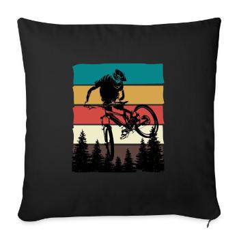 1 10 - Sofa pillowcase 17,3'' x 17,3'' (45 x 45 cm) - black - Front