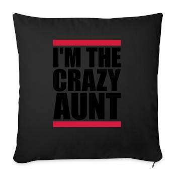 at The Crazy Aunt - Sofa pillowcase 17,3'' x 17,3'' (45 x 45 cm) - black - Front