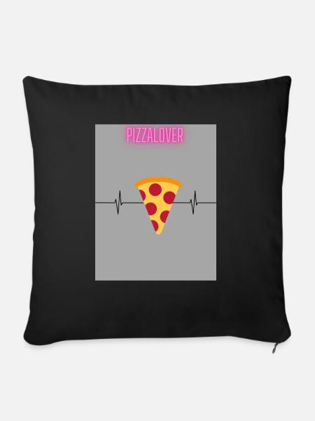 Pizzalover - Sofakissenbezug 45 x 45 cm - Schwarz