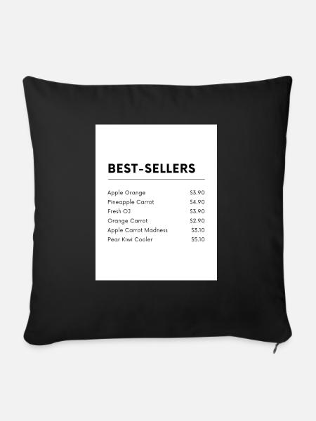 Design ohne Titel 14 - Sofakissenbezug 45 x 45 cm - Schwarz