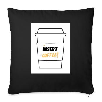 Insérer une étiquette de café LSHYBW - Housse de coussin décorative 45 x 45 cm - noir - Devant
