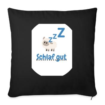 Schaf gut - Sofakissenbezug 45 x 45 cm - Schwarz - Vorne