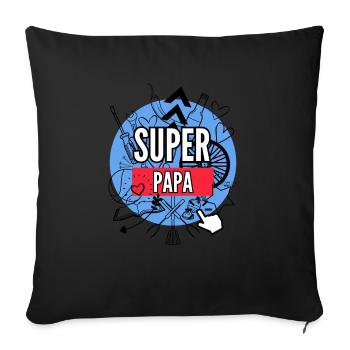Superdad - Sofakissenbezug 45 x 45 cm - Schwarz - Vorne