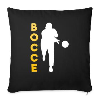 Bocce Bocci Colorful Balls Player I Gift - Sofa pillowcase 17,3'' x 17,3'' (45 x 45 cm) - black - Front