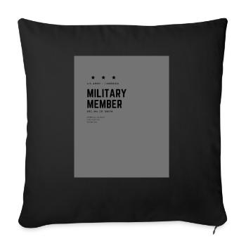Military Member Design - Sofakissenbezug 45 x 45 cm - Schwarz - Vorne