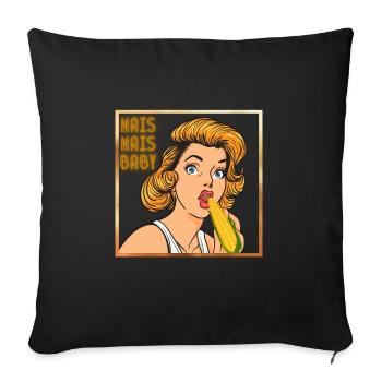 Mais Mais Baby - Sofakissenbezug 45 x 45 cm - Schwarz - Vorne