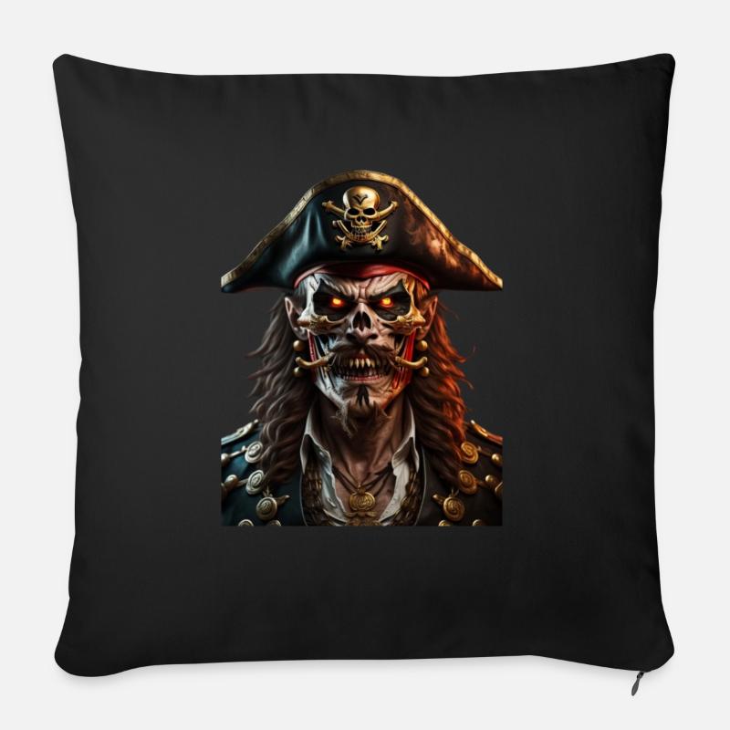 Pirat - Sofakissenbezug 45 x 45 cm - Schwarz