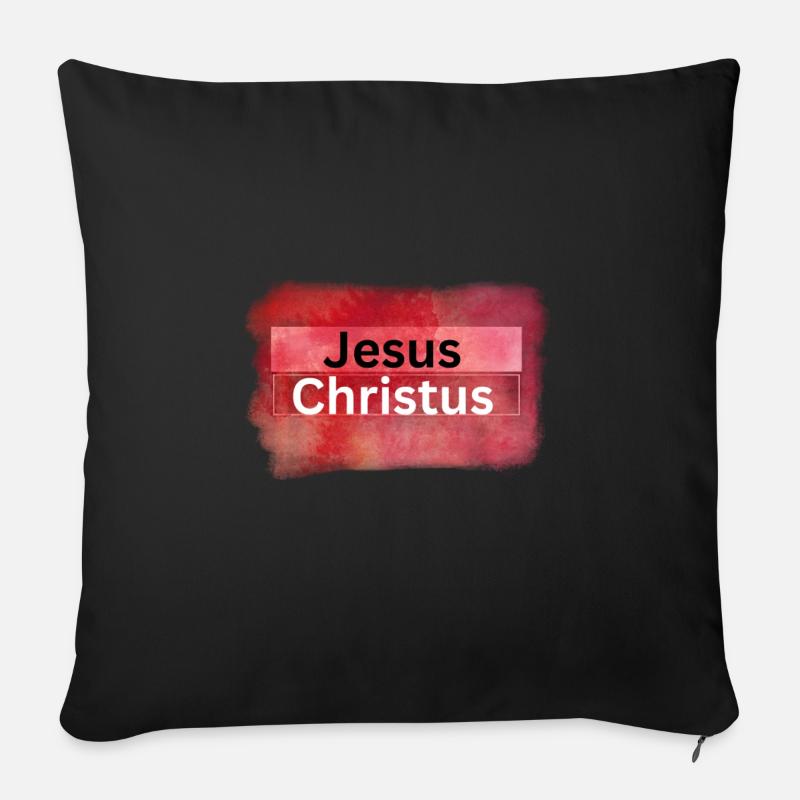 Jesus Christus blood - Sofakissenbezug 45 x 45 cm - Schwarz