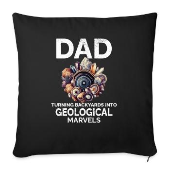 Rock Collecting Dad Gemstone Collector Geologist - Sofa pillowcase 17,3'' x 17,3'' (45 x 45 cm) - black - Front