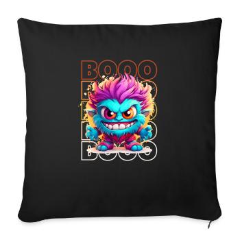 Chibi Howl & Booo! Adorable Werewolf Tee! - Sofa pillowcase 17,3'' x 17,3'' (45 x 45 cm) - black - Front