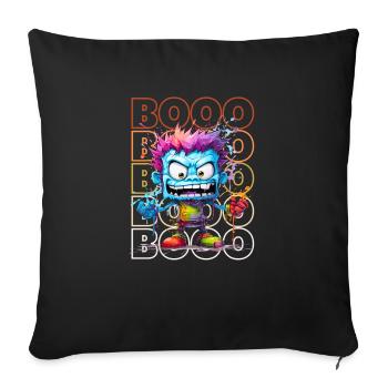 Chibi Stumble & Booo! Adorable Zombie Tee! - Sofa pillowcase 17,3'' x 17,3'' (45 x 45 cm) - black - Front