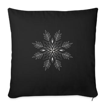 Schneeflocke - Sofakissenbezug 45 x 45 cm - Schwarz - Vorne