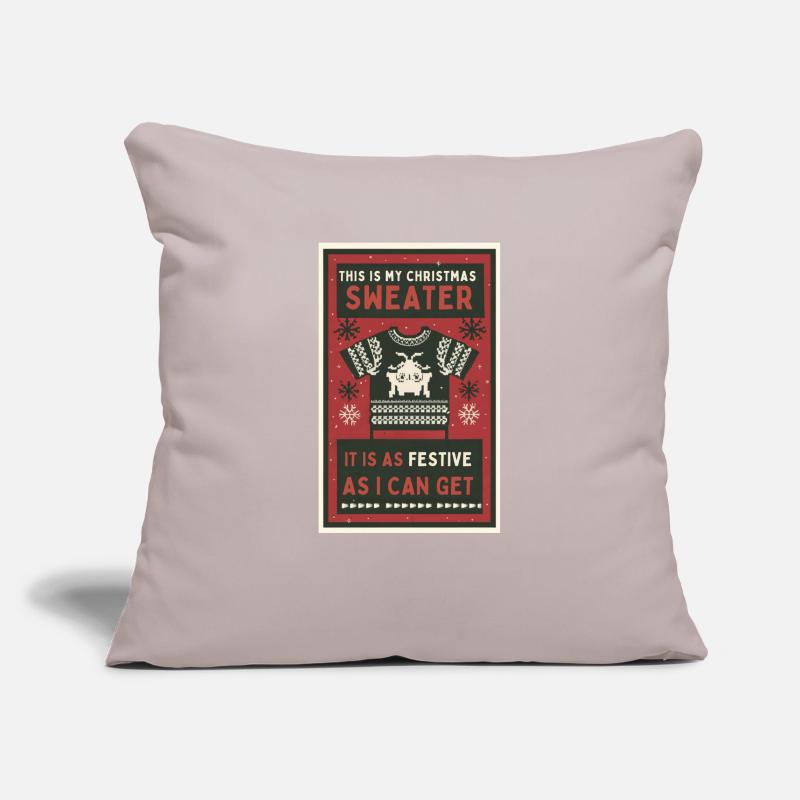 C’est mon pull de Noël. Housse de coussin décorative 45 x 45 cm