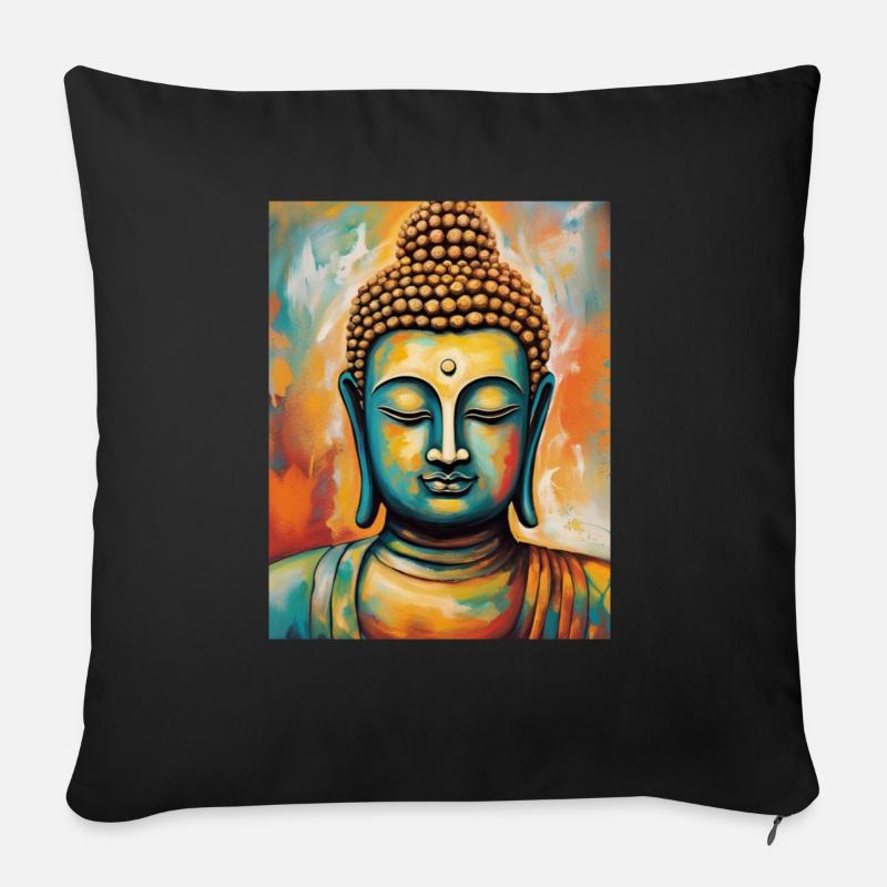 Buddha - Sofakissenbezug 45 x 45 cm - Schwarz
