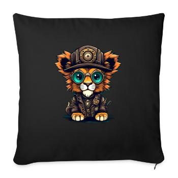 Lion Cub - Sofa pillowcase 17,3'' x 17,3'' (45 x 45 cm) - black - Front