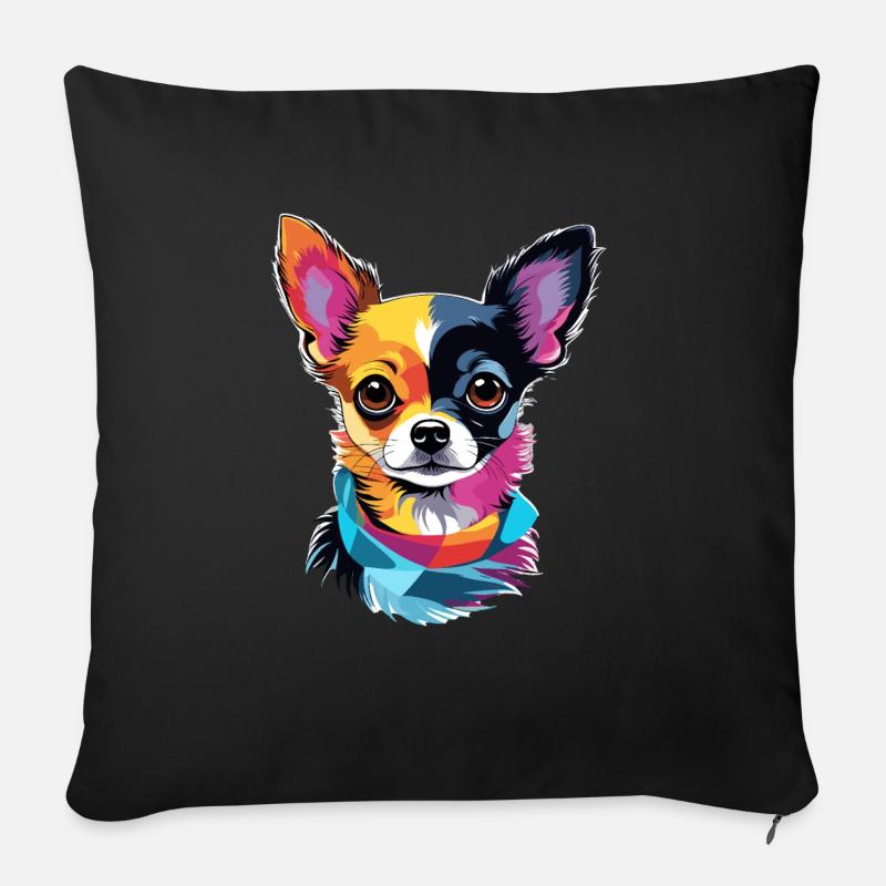 Chihuahua - Sofakissenbezug 45 x 45 cm - Schwarz