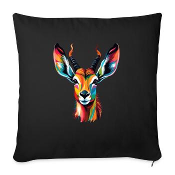 Gazelle - Housse de coussin décorative 45 x 45 cm - noir - Devant