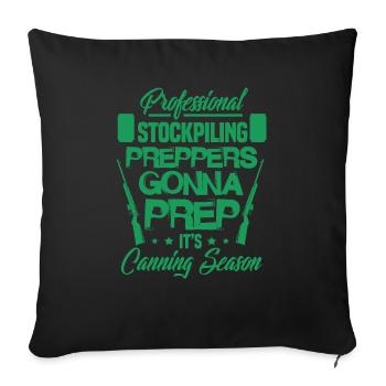 Préparateurs de stockage professionnels qui vont se préparer - Housse de coussin décorative 45 x 45 cm - noir - Devant