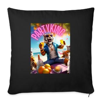 Partyking - Sofakissenbezug 45 x 45 cm - Schwarz - Vorne