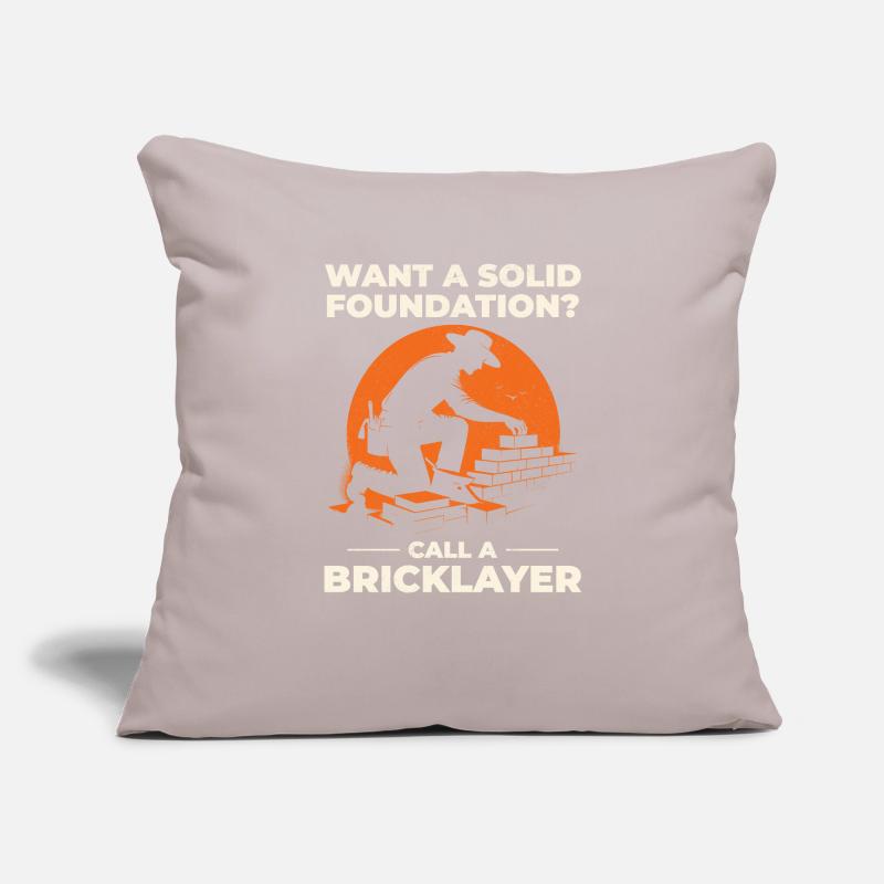 Bricklayer Brick Mason Masonry Brickwork Builder Sofa pillowcase 17,3'' x 17,3'' (45 x 45 cm)