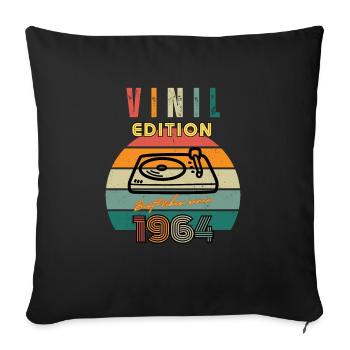 Vinyl Edition: Best Since 1964 - Retro Music - Sofa pillowcase 17,3'' x 17,3'' (45 x 45 cm) - black - Front