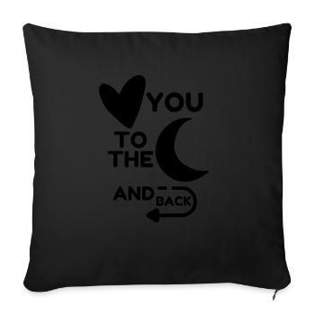 Amour, Saint-Valentin, Relation, Romantique - Housse de coussin décorative 45 x 45 cm - noir - Devant