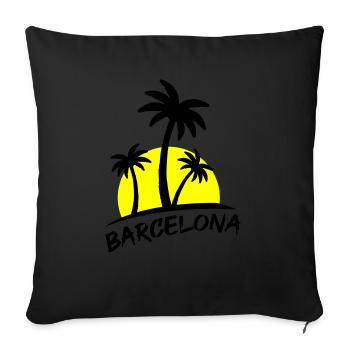 Barcelone - Housse de coussin décorative 45 x 45 cm - noir - Devant