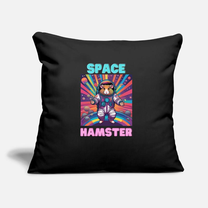 Hamster de l’espace Housse de coussin décorative 45 x 45 cm