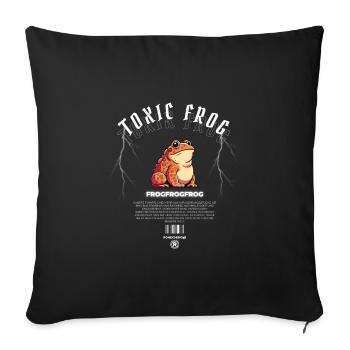 Le prince grenouille - Housse de coussin décorative 45 x 45 cm - noir - Devant