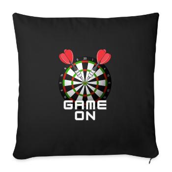 Game On - Darts WM - Sofakissenbezug 45 x 45 cm - Schwarz - Vorne