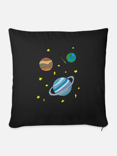 galaxy - Sofakissenbezug 45 x 45 cm - Schwarz