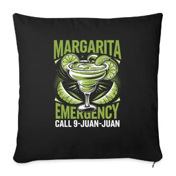 Blague pour les amis de Margarita - Housse de coussin décorative 45 x 45 cm - noir - Devant