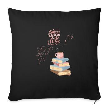 once upon a time - Sofa pillowcase 17,3'' x 17,3'' (45 x 45 cm) - black - Front