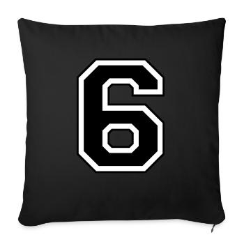6 - Sofa pillowcase 17,3'' x 17,3'' (45 x 45 cm) - black - Front