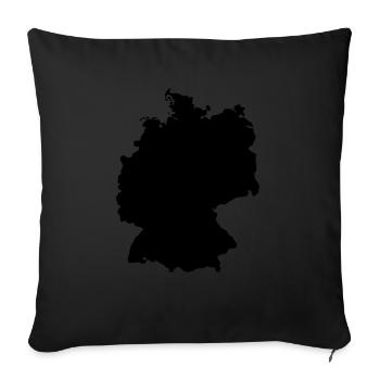 Germany, outlined, shade, outline, Germany, - Sofa pillowcase 17,3'' x 17,3'' (45 x 45 cm) - black - Front