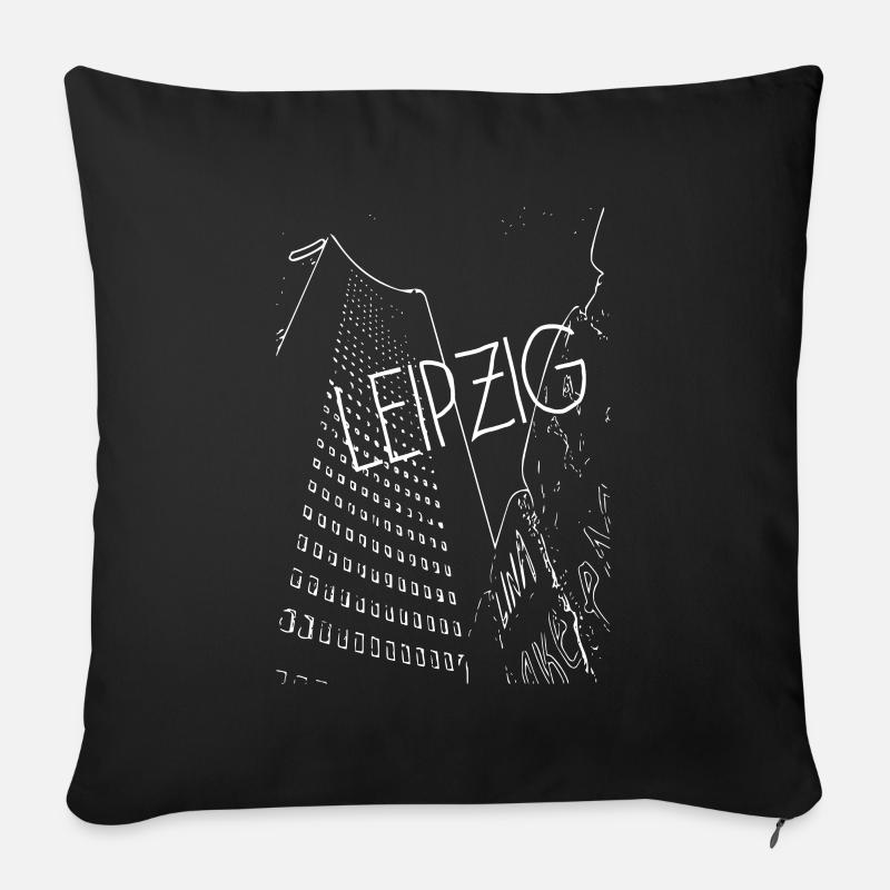 Leipzig - Sofakissenbezug 45 x 45 cm - Schwarz