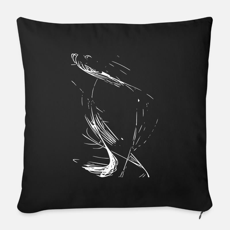 Abstrakt - Sofakissenbezug 45 x 45 cm - Schwarz