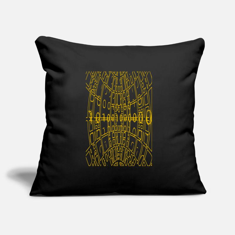 Binary Code Abstract (yellow) Sofa pillowcase 17,3'' x 17,3'' (45 x 45 cm)