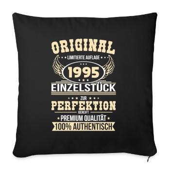 30th Birthday - Original 1995 Unique Piece - Sofa pillowcase 17,3'' x 17,3'' (45 x 45 cm) - black - Front