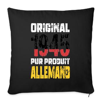 80th Birthday - Original - 1945 - German - Sofa pillowcase 17,3'' x 17,3'' (45 x 45 cm) - black - Front