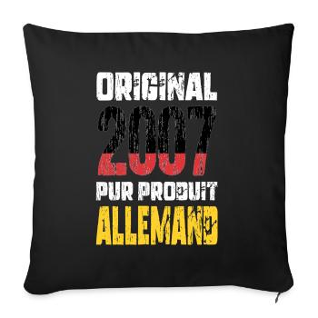 18th Birthday - Original - 2007 - German - Sofa pillowcase 17,3'' x 17,3'' (45 x 45 cm) - black - Front