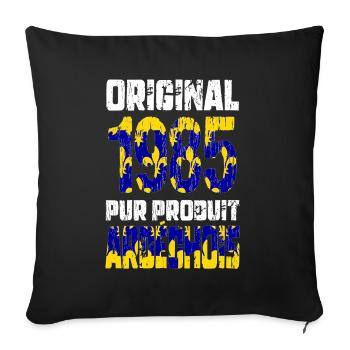 40th anniversary - Original - 1985 - Ardèche - Sofa pillowcase 17,3'' x 17,3'' (45 x 45 cm) - black - Front
