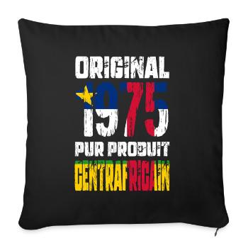 50 Years Anniversary - Original 1975 Central African - Sofa pillowcase 17,3'' x 17,3'' (45 x 45 cm) - black - Front