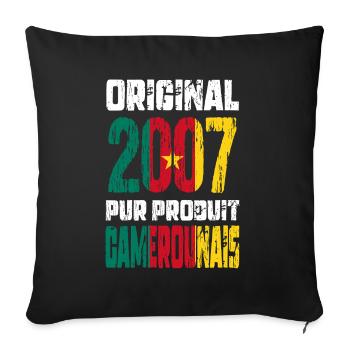 18th Birthday - Original - 2007 Cameroonian - Sofa pillowcase 17,3'' x 17,3'' (45 x 45 cm) - black - Front