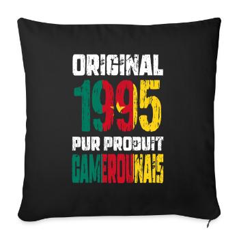 30 Years Anniversary - Original - 1995 Cameroonian - Sofa pillowcase 17,3'' x 17,3'' (45 x 45 cm) - black - Front