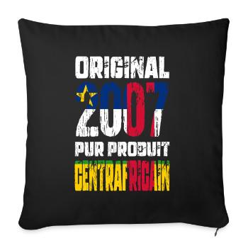 18th Birthday - Original 2007 Central African - Sofa pillowcase 17,3'' x 17,3'' (45 x 45 cm) - black - Front